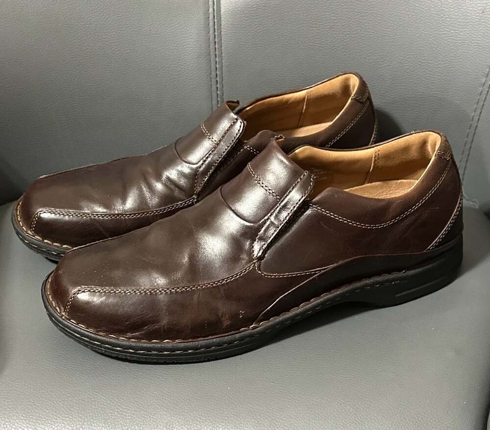L.L. Bean Brown Leather Slip-On Loafer Dress Casual Shoes Men's Size 12 Medium